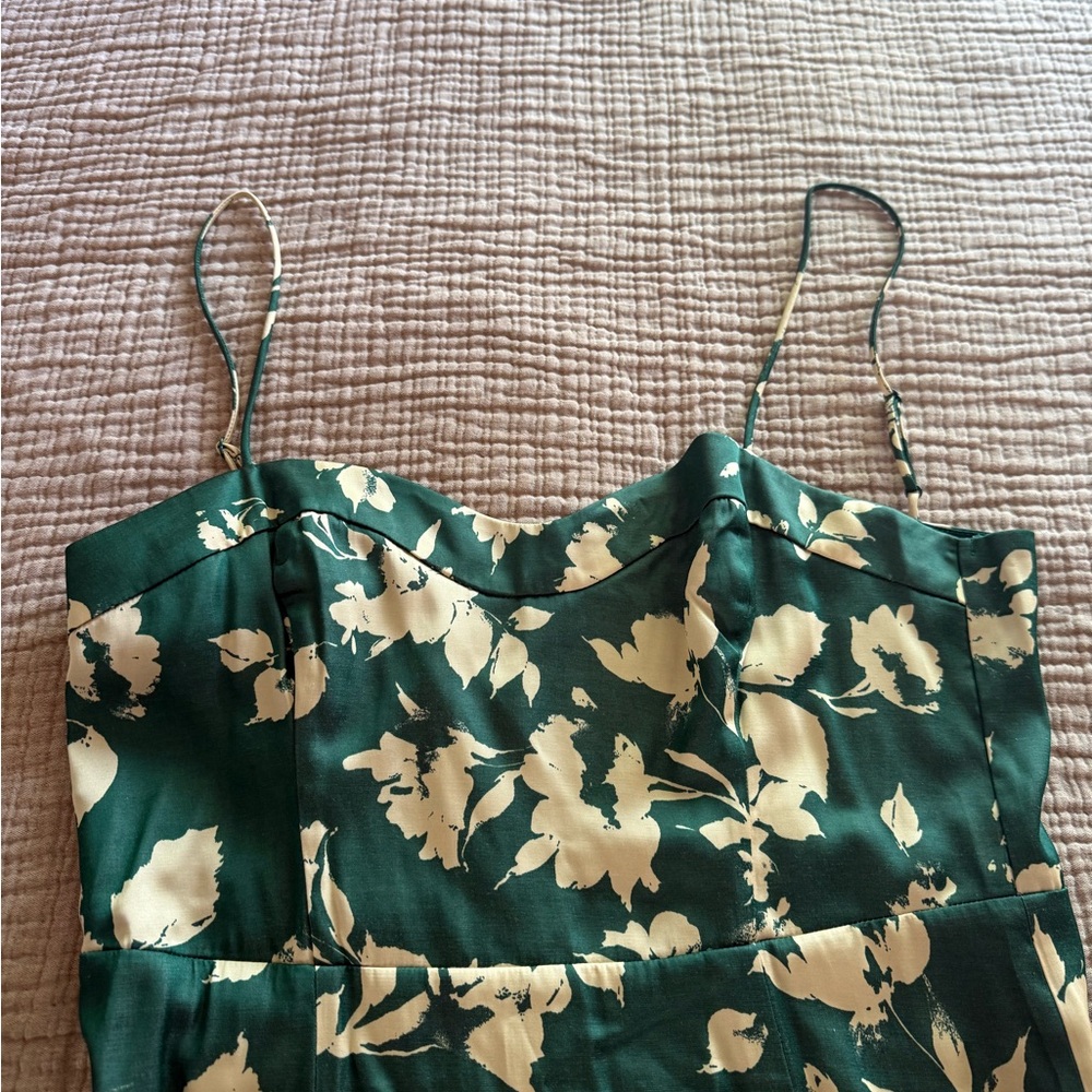 Abercrombie & Fitch Green Floral Midi Dress